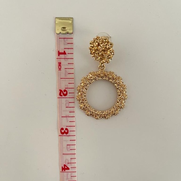 Greek Goddess Gold Tone Earrings - Picture 4 of 4